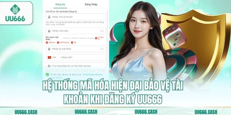 Hệ thống mã hóa hiện đại bảo vệ tài khoản khi đăng ký UU666